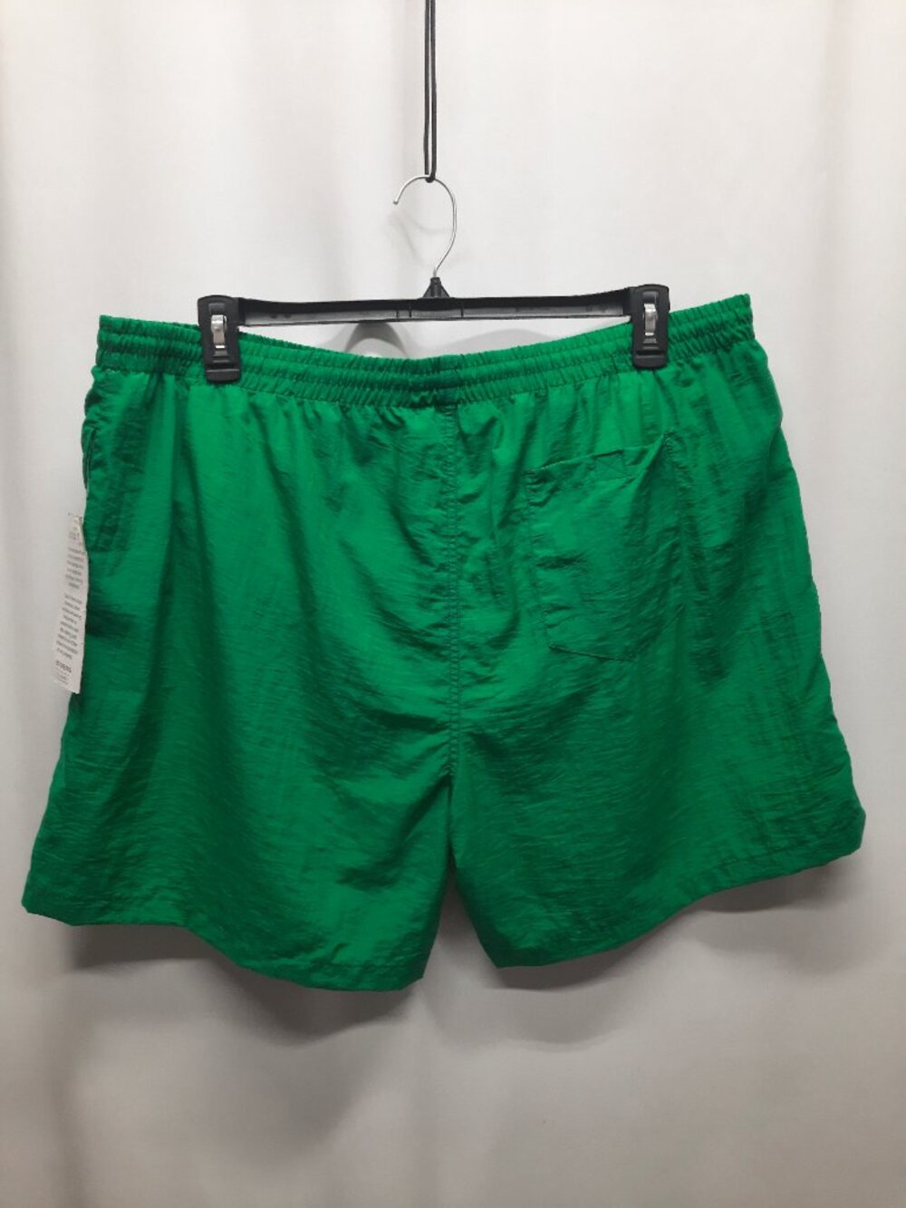 Vintage Ocean East Swim Trunks Men 2XL 44 46 Green Crinkle Nylon Mesh Liner NWT - Picture 3 of 9